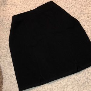 black mini skirt